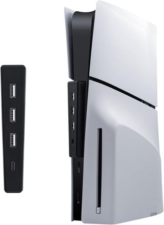 Mcbazel Hub USB pour PS5 Slim, Extension USB multiport pour PS5 Slim, Adaptateur d'extension de données Haute Vitesse avec 3 Ports USB 2.0 et Un Port de Type C 2.0