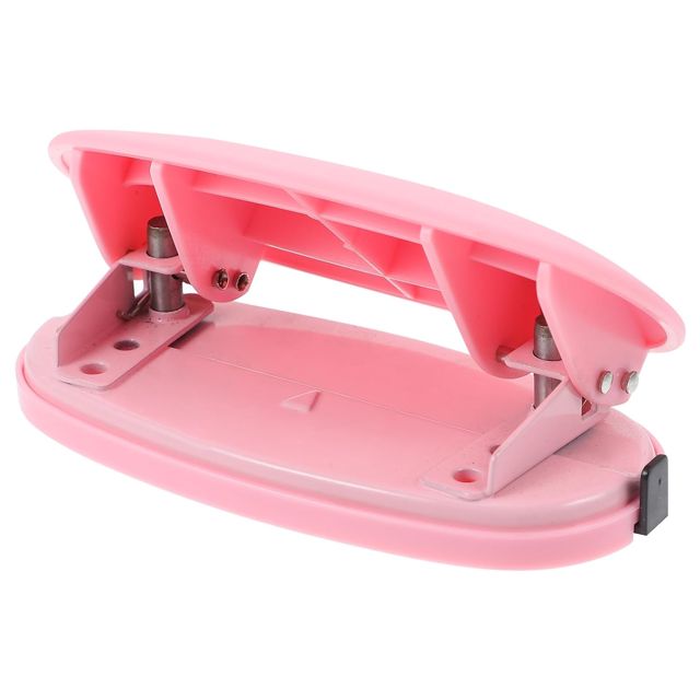 Perforatrice Professionnelle Rose à Deux Trous, pour Papier de Bureau