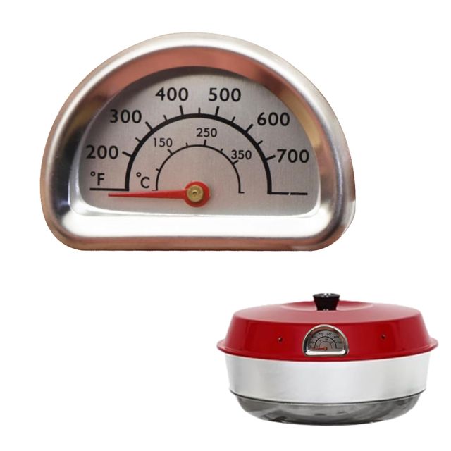 Thermometre Four Compatible avec Omnia Thermometre Cuisine en Acier Inoxydable avec 7cm Sonde Thermomètres pour Barbecue Fumoir Gril Casseroles Faitouts Mesure de 0 °C à 400 °C