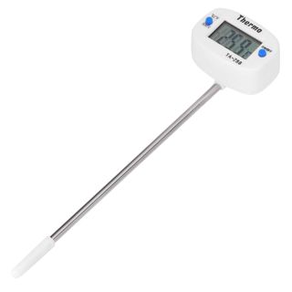 Sonde de Thermomètre Alimentaire Numérique 2 Pièces, Affichage LCD à Aiguille en Acier Inoxydable, Tête Rotative à 180 Degrés, pour la Cuisine, les Laboratoires, les Ateliers,