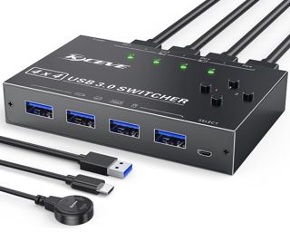 8 Ports HDMI Displayport KVM Switch 2 Moniteurs 8 PC 4K@60Hz Simulation EDID, Switch KVM 8 Entrées 2 Sorties avec 4 Ports USB 3.0,Audio,RS232,avec Télécommande Câblée,Adaptateur 12V et 8 Câbles USB