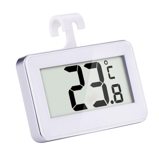 Zerodeko Thermomètre Numérique Large Plage de Température pour Réfrigérateur et Congélateur, 2pcs Gel, Plastique Blanc, Cuisine et Chambre