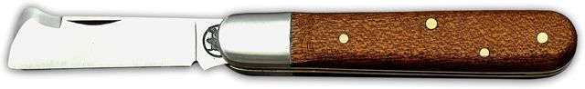 DUE BUOI Couteau d'enneigement 203L - Manche en acajou - Lame en acier inoxydable BÖHLER K720