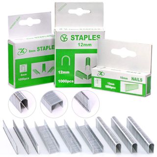 Swpeet Officemate Lot de 3 000 agrafes standard de qualité supérieure – 3 tailles y compris T, U et types de porte pour la plupart des pistolets agrafeuses standard