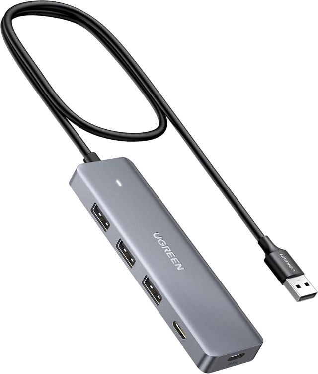 UGREEN Hub USB 3.0 4 Data Ports 3A1C Câble de 60CM Multiports
