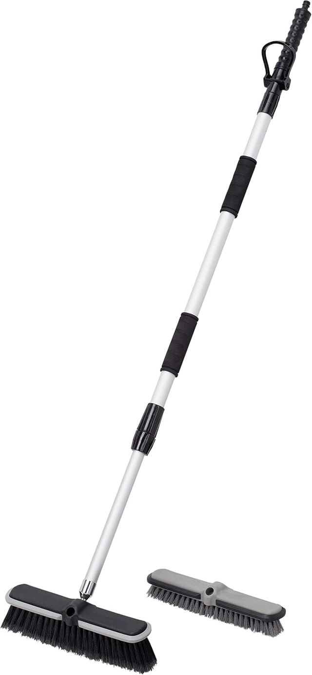 Balai de Lavage - Poignée télescopique jusqu'à 160 cm - Pression de Fonctionnement 6 Bar - Convient pour système d'emboîtement de 12,7 mm (1/2") - Balai à Eau/Brosse de Lavage/Brosse de