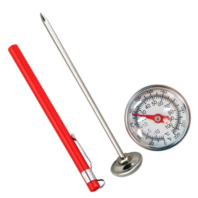ABOOFAN Thermomètre Alimentaire en Acier Inoxydable Thermomètre à Viande Café/lait Sonde de Précision Relevés Rapides avec Couvercle Cuisine et Barbecue Professionnel