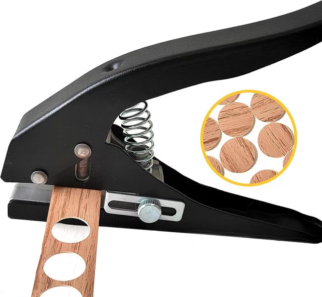 Perforatrice à trou unique, robuste et portable pour étiquettes, cartes, plastique (15 mm, noir)