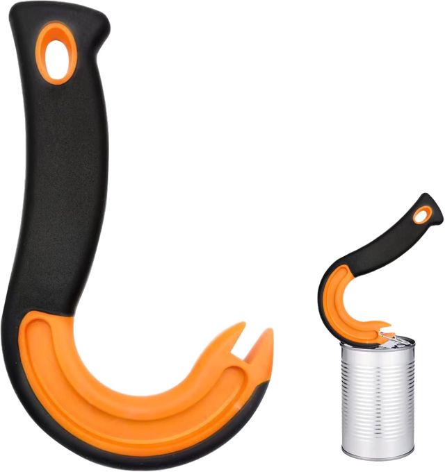 Ouvre-boîte, aide-cuisine en forme de J, ouvre-bouteille à tirette, ouvre-conserves, ouvre-boîte à crochet, ouvre-bouteille, ouvre-bocal, décapsuleur facile à ouvrir pour boîtes avec bagues de