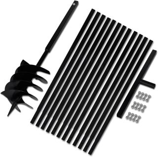 Générique Tarière de Sol avec Manche 200 mm et Tube d'extension 5 m Acier,Quincaillerie,Outils,Perceuses,Tarières,10.1 KG,270535