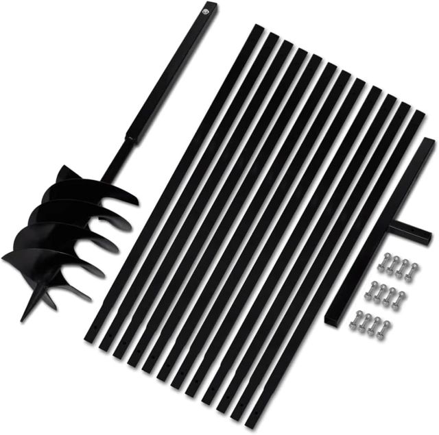 Générique Tarière de Sol avec Manche 200 mm et Tube d'extension 5 m Acier,Quincaillerie,Outils,Perceuses,Tarières,10.1 KG,270535