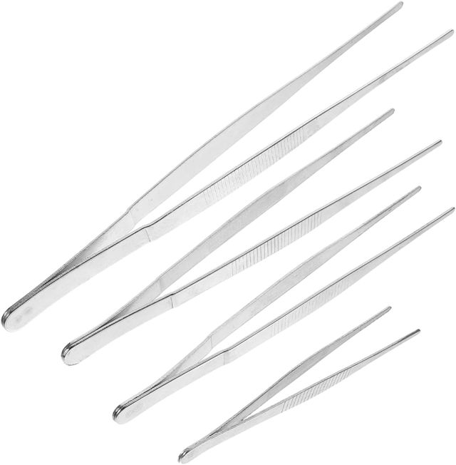 4pièces Pince à Épiler Acier Inoxydable Pour Jardinage Polyvalent Outil Portable Pour Travaux De Précision Extérieur Et Aménagement Paysager