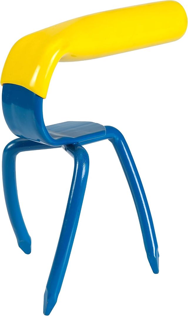 Griffe de jardin GC821-06 - Fourche à bêcher - 14,5 x 14,5 x 95,5 cm - Ameublissement, désherbage, aération, culture - Bleu/Jaune, Originale