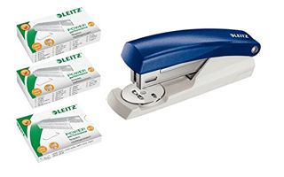 Leitz NeXXt Series Petit agrafeuse 25 feuilles, Büroheftgerät klein | mit 3.000 Klammern, bleu, 1