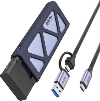 BENFEI Boîtier SSD M.2 NVME 10Gbps USB C 3.2 Gen2, Adaptateur Lecteur Disque Dur Externe pour M/M+B Key 2230/2242/2260/2280 Compatible avec iPhone 17 Pro Max Air 16 MacBook PC PS5 Xbox Câbles Inclus