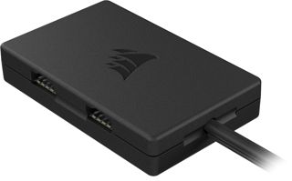 Corsair USB 2.0 Hub Interne à 4 Ports - 4 Ports USB 2.0 à 9 Broches - Installation Magnétique Facile - Compatible avec la Plupart des Cartes mères Intel et AMD - Noir
