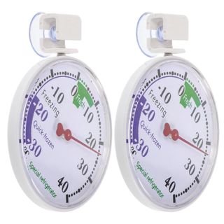 SEWACC Thermomètre Affichage Facile à Lire Plastique Réutilisable Blanc Lecture Précise de Réfrigérateur et Congélateur à Double Usage pour Supermarchés et Cuisines