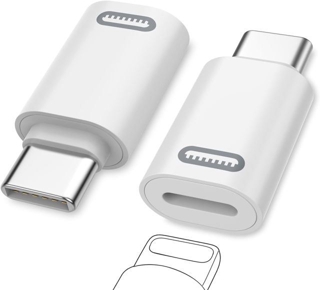 MoKo Adaptateur Lightning vers USB-C pour iPhone Duo 18 17 16 15