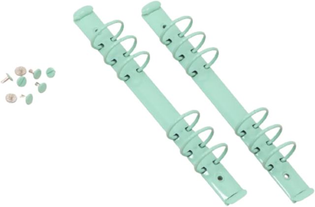 Craftelier - Kit 2 mécanismes de classement à 6 anneaux pour pochettes 9,5 x 17 cm + 8 relieurs pour albums, planners ou cahiers de scrapbooking