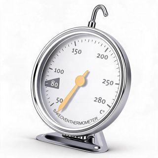 Dpofirs Thermomètre de Four, Thermomètre de Cuisson en Acier Inoxydable avec Grand Cadran Facile à Lire pour la Cuisson et le Rôtissage en Cuisine, Plage de Température de 50 à 280 Degrés