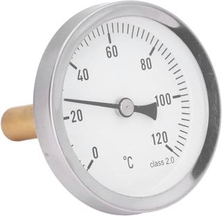 Thermomètre de réfrigérateur, thermomètre de four de cuisine à cadran de 63 mm, thermomètre de type pointeur pour barbecue 0-120 °C Jauge de température pour la cuisson
