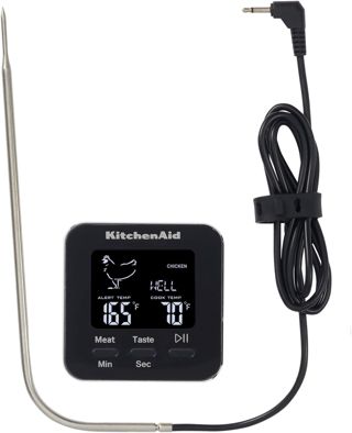 KitchenAid - Thermomètre de Cuisine Numérique avec Affichage Instantané et Cadran Pivotant Rétroéclairé, -40°C à 250°C