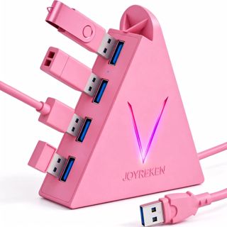 FlyingVHUB Hub USB 3.0 à 4 ports verticaux avec câble étendu de 0,6 m, pour Mac, PC, Xbox One, PS4, PS5, iMac, Surface Pro, XPS, ordinateur portable, ordinateur de bureau, clé USB, disque dur