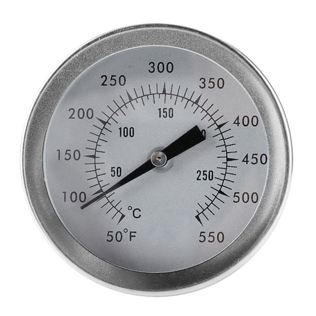 NUOBESTY Thermomètre de Four en Métal Inoxydable 50-550℉ Cadran pour Cuisson en Temps Réel Léger et Montage Fileté 5/16unc Barbecue Cuisine