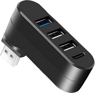 Multiprise Hub USB 3.0 à 4 Ports avec Connecteur Rotatif de 180 Degrés PC