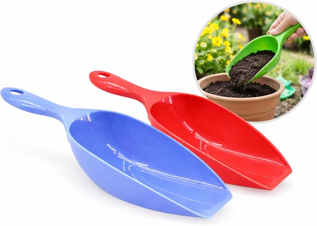 PARENCE – Lot de 2 Petites Pelles à Récolte 19 cm en Plastique – Pelles de Jardin Polyvalentes – Légères et Résistantes – Couleurs Aléatoires, Aléatoire