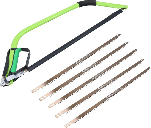 24" en bois de sciage Scie à archet de branches d'arbres-doigts + 6 lames