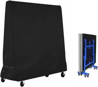 Housse pour Table de Ping Pong Extérieure , Résistance à la Déchirure, à l’Eau et au Vent , Imperméable Bâche de Protection pour Table Ping-pong, Noir, 185 x 70 x 165 cm