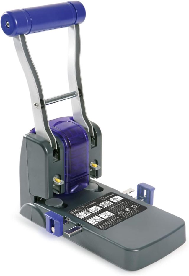 Rapesco 0247 ECO P1100 Perforatrice à 2 Trous, Haute Capacité, Noir Violet