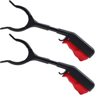 Lot de 2 pinces de préhension pour enfants - 30 cm - Pour personnes âgées - Pince de collecte des déchets - Pince courte pour le recyclage, le jardin, la cour