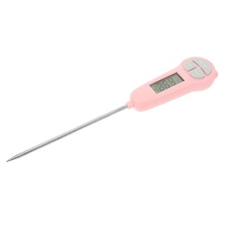 BESPORTBLE Thermomètre de Cuisson Numérique Rose Sonde en Acier Inoxydable Abs, Facile à Utiliser pour Mesurer la Température des Solides et Liquides Cuisine et Friture