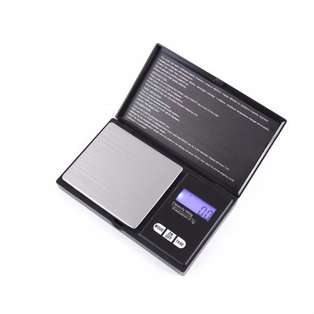 Balance numérique de précision 500 g/0,01 g Mini balance de bijoux avec écran LCD, fonction tare, unités multiples, balance portable en acier inoxydable pour cuisine, laboratoire et pièces de