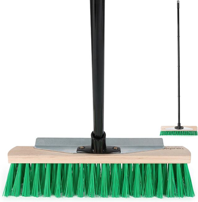 Balai Extérieur Hausfelder Avec Manche 40 cm - Balai de Voirie, Pelle de Jardin Extra Large