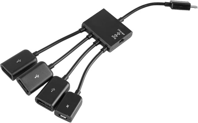 Câble hôte Micro USB vers 2X Type A Double USB Femelle Adaptateur OTG Convertisseur Hub Chargeur d'alimentation Câble hôte Lecteur de Carte Convertisseur