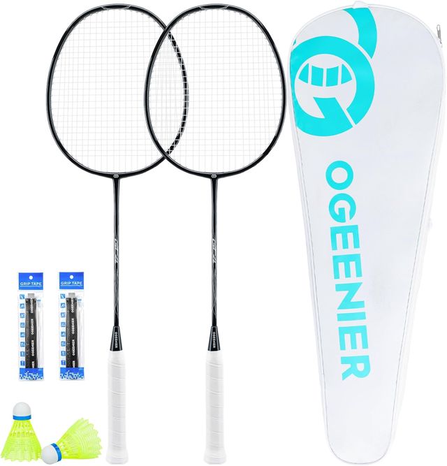 OGEENIER Raquette Badminton Adulte,Raquette Badminton pour 2 Personnes