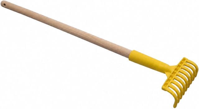 Linxor - Peigne, râteau à Olives 9 Dents avec Manche en Bois 77 cm - Jaune