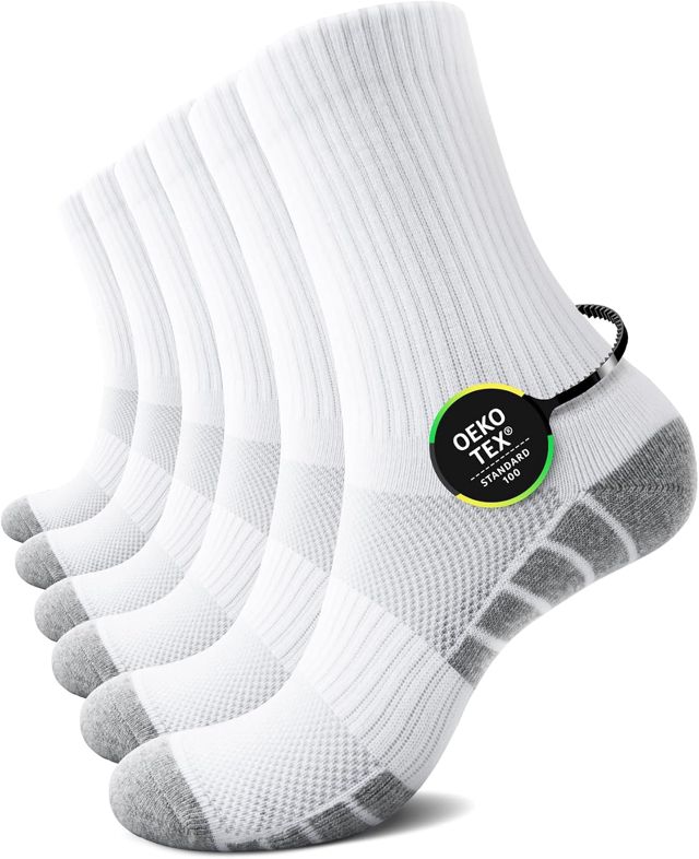 Chaussettes Homme Femme Coton Chaussettes de Sport Éponge (Lot de 6)