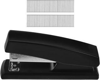 Métal Agrafeuse de Bureau avec Poignée Ergonomique Noire