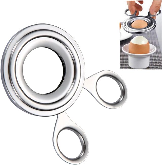 Coupe-Œuf en Acier Inoxydable Professionnel,Ouvre-œuf Coupe-œuf,Ouvre Coquille Oeuf précis,Outil Précis Durable pour Cuisine Maison Restaurant