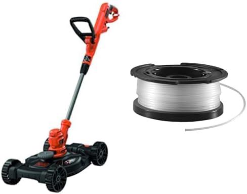 BLACK+DECKER Outil 3-en-1 Filaire 550W : Coupe-Bordures, Dresse-Bordures et Tondeuse, 30 cm & Bobine de Rechange pour Coupe-Bordures, Bobine Reflex, 10 m, ⌀1,5 mm, A6481-XJ