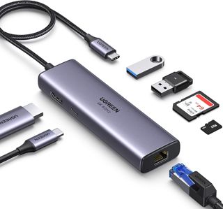 UGREEN Revodok Hub USB C Ethernet Gigabit Adaptateur RJ45 (6 en 1)