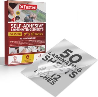 XFasten Feuilles de plastification auto-adhésives, 9 x 12 pouces (paquet de 50), épaisseur 4.76