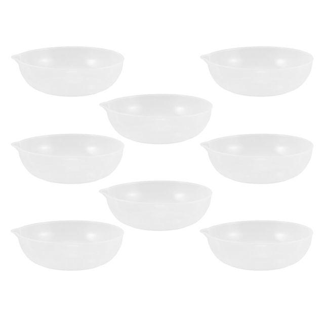 Zerodeko 8 Pièces Plateau de Pesée en Plastique 800ml pour Balance Électronique Cuisine, Facile à Nettoyer, Forme Ronde, Accessoire Cuisine Régime
