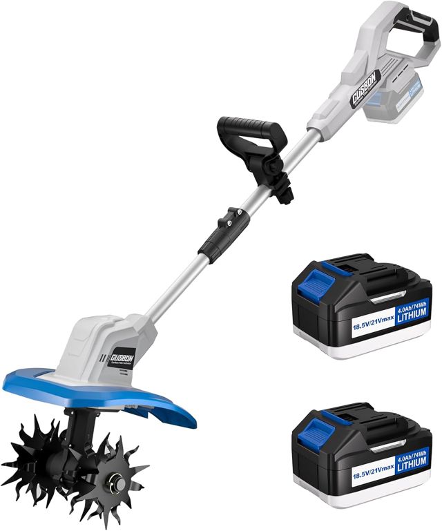 Motobineuse Electrique 600W 21V Max avec 2 x 4,0 Ah Batteries