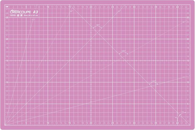 Tapis de découpe auto-cicatrisant VERT 90x60cm (A1), gradué en CM, surface matte antidérapante - planche de découpe pour couture,patchwork,cutter rotatif