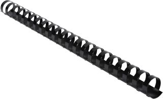 Exacompta - Réf. 75301E - Boîte de 100 reliures spirales en PVC noir 10 mm - permet de relier 40 à 65 feuilles de 80g format A4 ou A3 paysage - convient pour tout type de machine à relier à anneaux